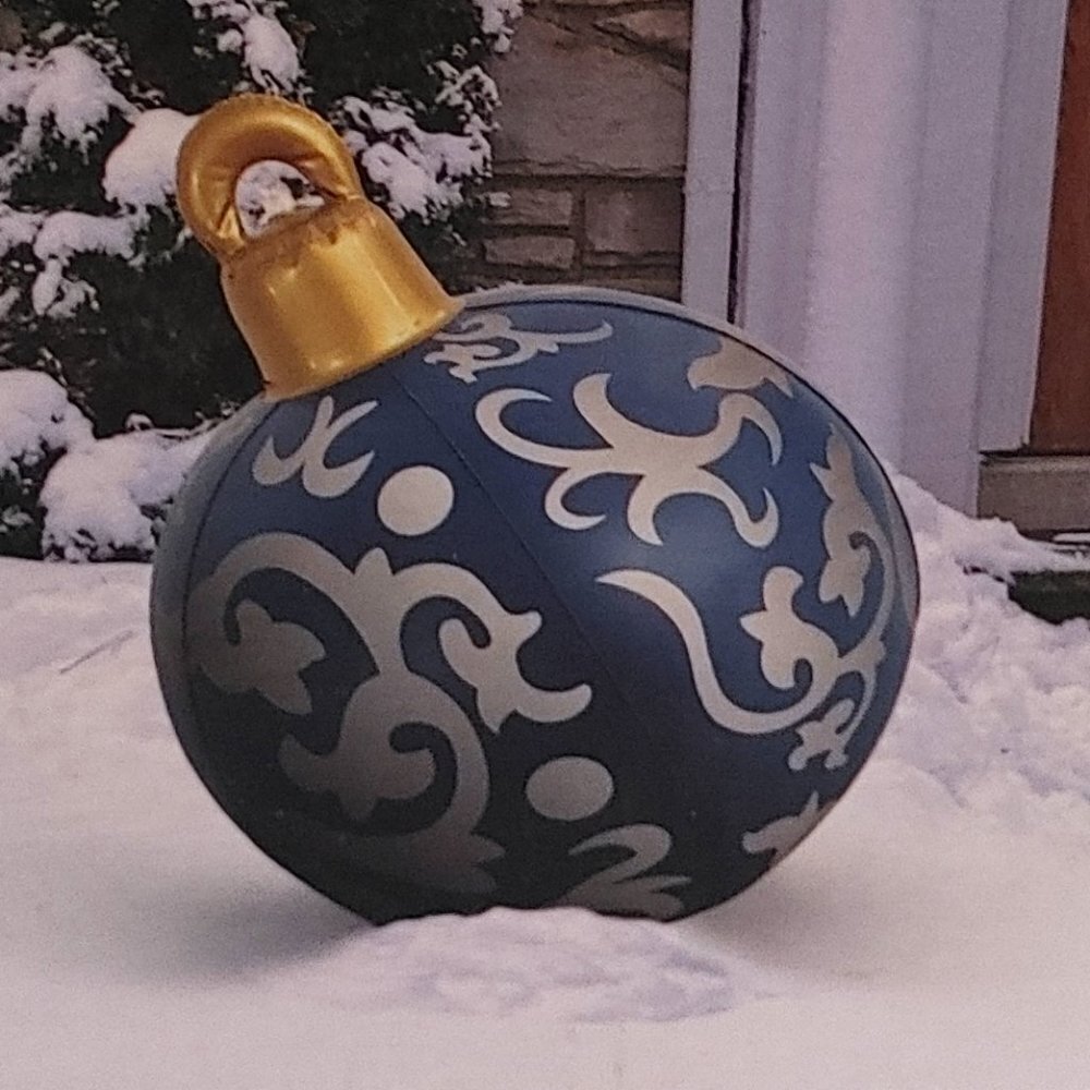 HUGE Christmas Bulb Inflatable Ornament BNIP 60cm Diameter Indoor or Outdoor Use